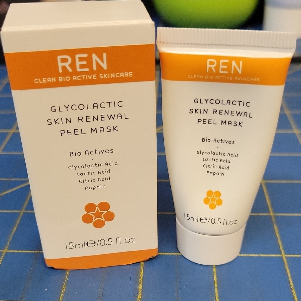 REN Glycolactic Skin Renewal Peel Mask - 15ml New Sealed Tube in Box